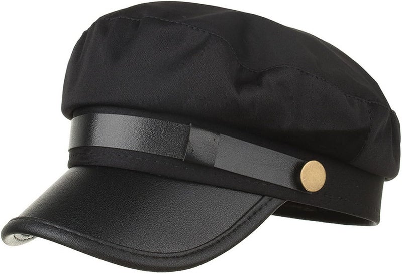 Brcus Mens Womens Newsboy Cap Yacht Captain Sailor Hat Cabbie Baker Boy Peaked Beret - Image 2